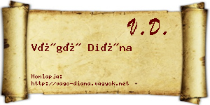 Vágó Diána névjegykártya